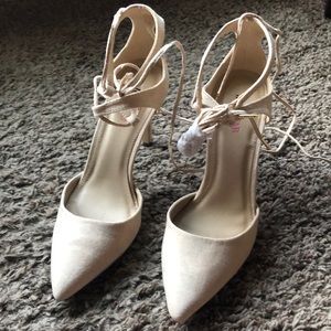 JustFab “Dulcinia” lace up heels. Never worn